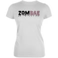 thumbnail image 1 of Halloween Zombae Zombie Brain  Juniors Soft T Shirt White LG, 1 of 1