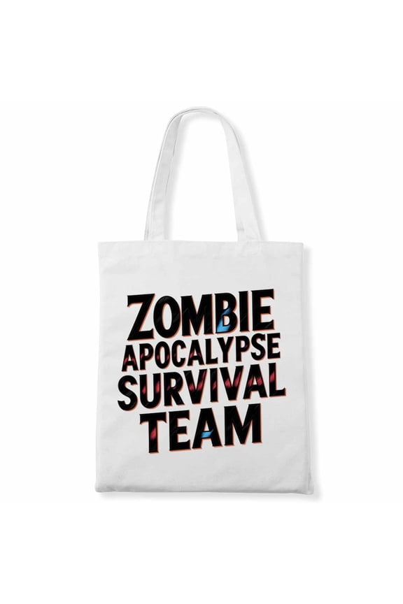 Halloween Zombie Apocalypse Survival Team Math Teacher Students School College Canvas Bag 1Pc