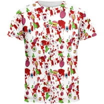Halloween Zombie Elements Pattern All Over Mens T Shirt Multi LG