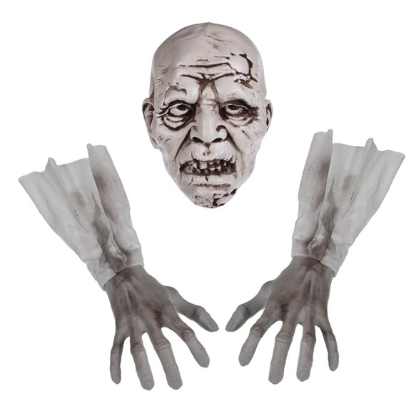 Halloween Zombie Face and Arms Lawn Stakes for Halloween Graveyard Decor Outdoor