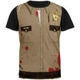 thumbnail image 1 of Halloween Zombie Grime Sheriff Walker All Over Mens Black Back T Shirt, 1 of 1