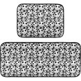 thumbnail image 1 of Halloween Zombie Skeleton Skull Kitchen Rugs Set of 2 Pieces, Non Slip Cushioned Anti Fatigue Mats for Kitchen Floor, 19.7"X27.6"+19.7"X47.2" Heavy Duty Comfort Standing Mats, 1 of 6