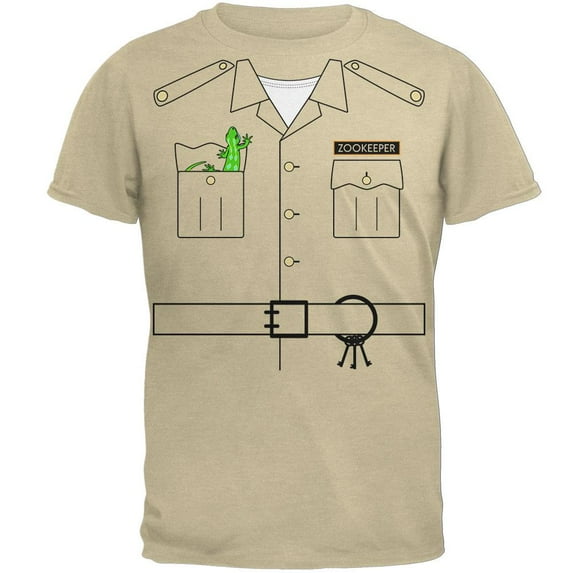 Halloween Zookeeper Costume Mens Soft T Shirt Triblend Cream LG