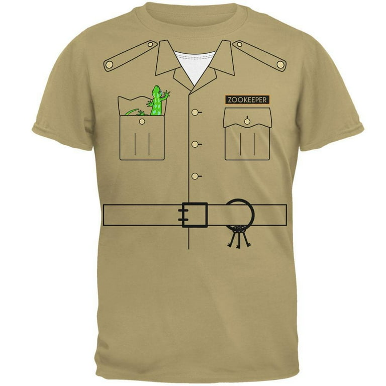 Halloween Zookeeper Costume Mens T Shirt Tan 3X-LG - Walmart.com