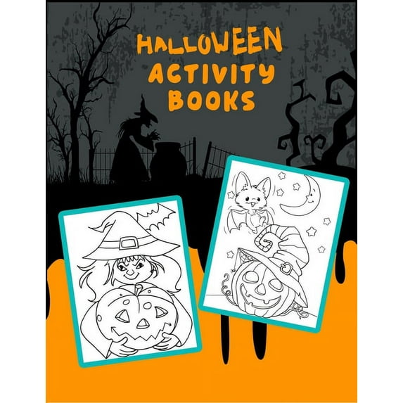 Halloween activity books: Best Collection illustration with 100+ quality and easy coloring book ever - With lots Fun and