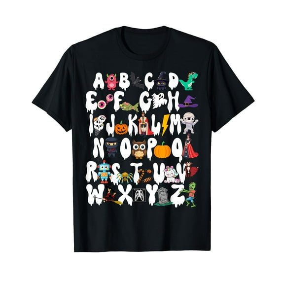 Halloween alphabet for teacher Alphabet Teaching ABC Learn T-Shirt
