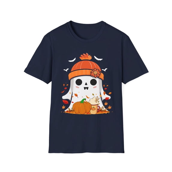 Halloween and Autumn Ghost Seasonal T-Shirt