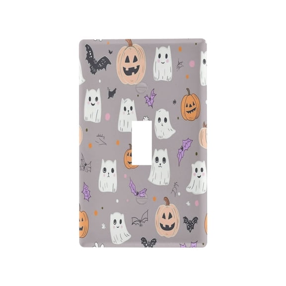 Halloween and Ghost Icons Light Switch Cover Switch Plate Outlet Cover Plug Cover for Electrical Outlet
