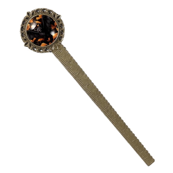 Halloween bats Lace Bookmark in Antique Bronze: a Delightful Gift for Readers and Book Lovers