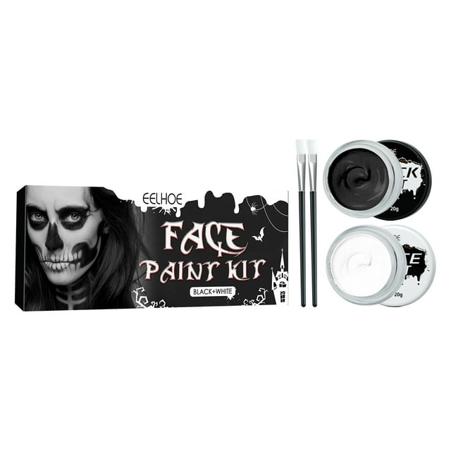 Halloween black and white Body Paint Body Paint Vampire Zombie skull face makeup paint