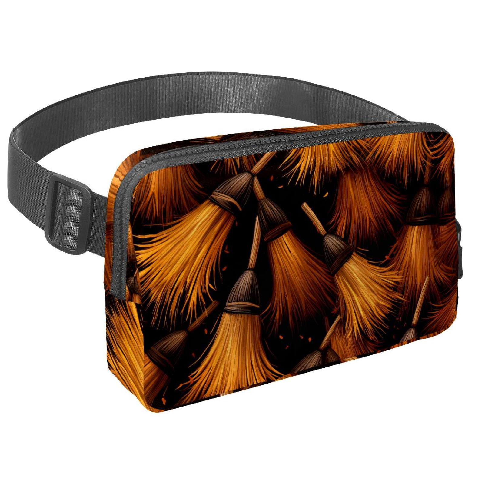 Halloween broomsticks Versatile Lightweight Sling Bag Fanny Pack Cross Body Bag with Adjustable Extension Strap for Unisex