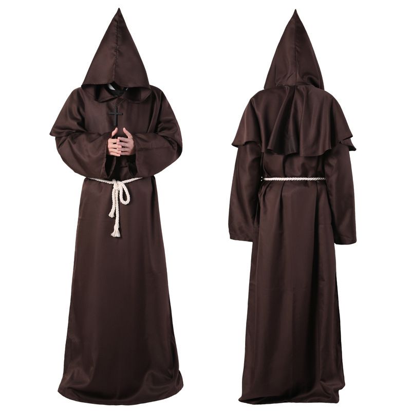 Halloween costume medieval monk robe monk costume wizard costume priest costume cosplay dance