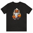 thumbnail image 1 of Halloween cotton casual Pumpkin Ghost Graphic Tee T Shirt Top Spooky Design Fashion Black S-5XL, 1 of 5