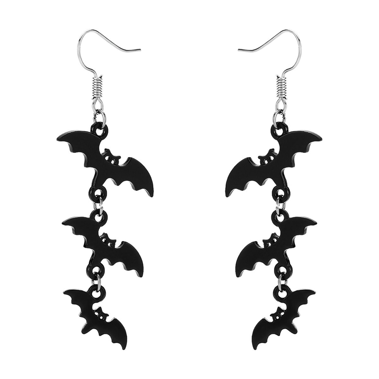 Halloween decor 2024 Halloween Jewelry Retro Exaggerated Black Earrings