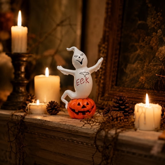 Halloween decorations White Ghost Pumpkin Decor For Halloween
