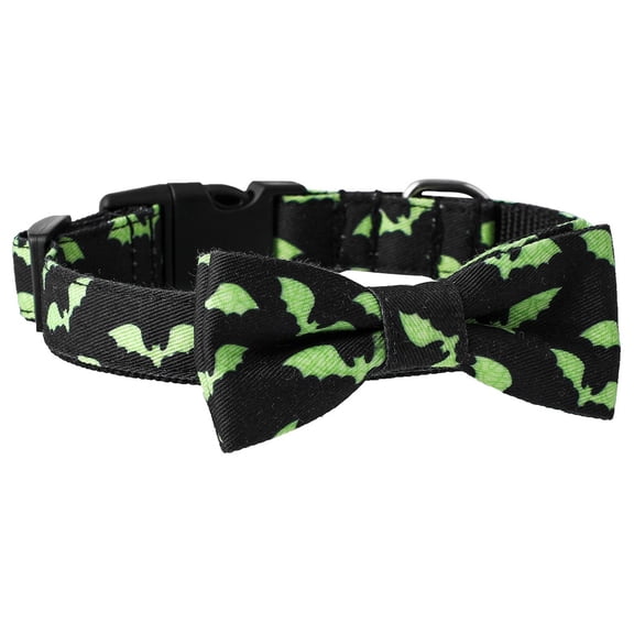 Halloween dog collar strap removable cute bow tie adjustable pet collar