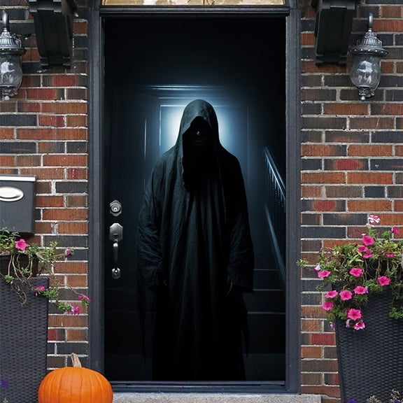 Halloween ghost waterproof refrigerator stickers self-adhesive study entrance door decorative door stickers