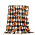 Halloween home decor Fall Blanket Orange Throw Blanket For Couch