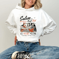 thumbnail image 1 of Halloween Cotton hooded Salem Book Booze Bats Graphic Tee T Shirt Top Witches Club Design White S-2XL, 1 of 6