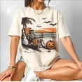 thumbnail image 1 of Halloween in Summer Shirt, Spooky Summer Tee, Retro Pumpkin Halloween Shirt, Summerween Shirt for Women, Cute Summer Halloween Shirt, 1 of 5