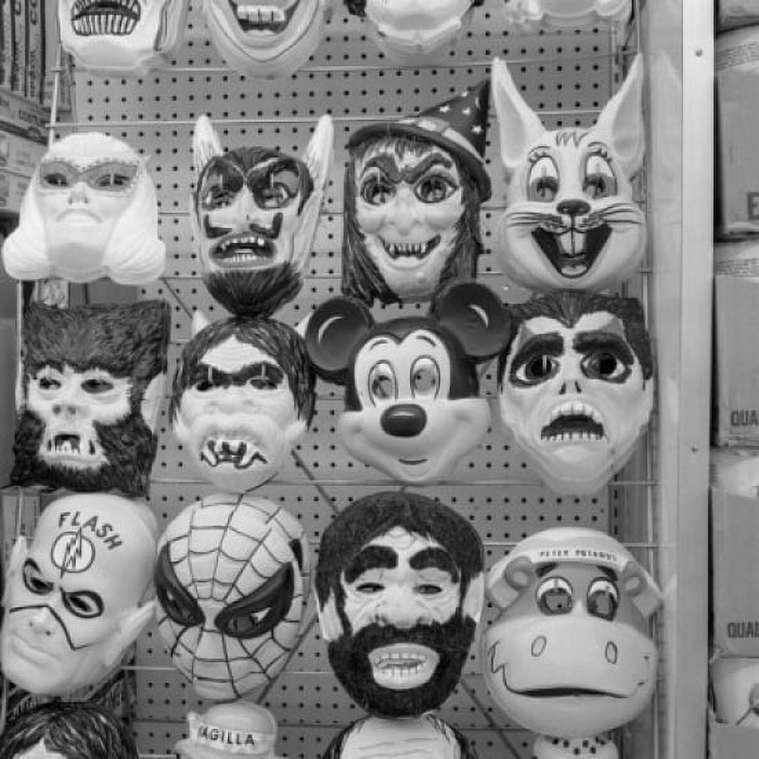 Halloween mask hanging on display Canvas Art - (24 x 36)