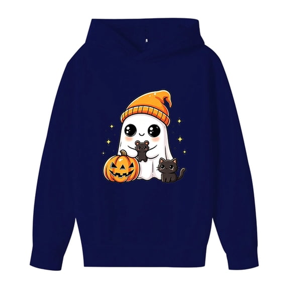 Halloween Sweatshirt, Halloween Crewneck Hoodie Sweatshirt Toddler Boy Girl Pumpkin Graphic Shirt Cute Funny Print Fall Outfits Halloween Gifts