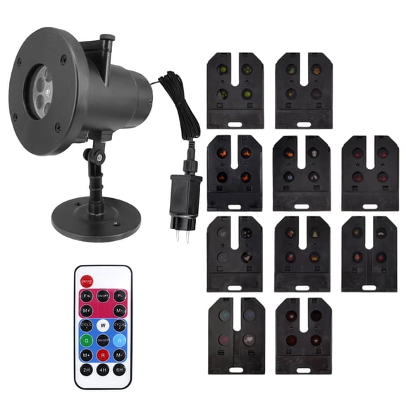 Halloween projection light with 10 slide cards dual head or single head design for garage door wall queue line decoration