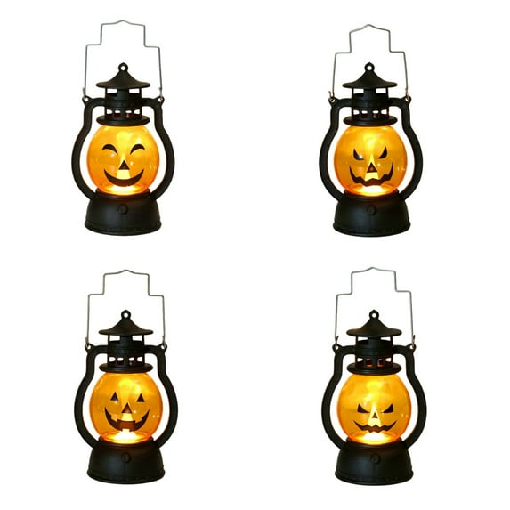 Halloween pumpkin lights, Lamp Handheld Lantern Hanging Lanterns with Halloween Floating Party Favors for Halloween Pumpkin Home Decorations ,4 Pcs
