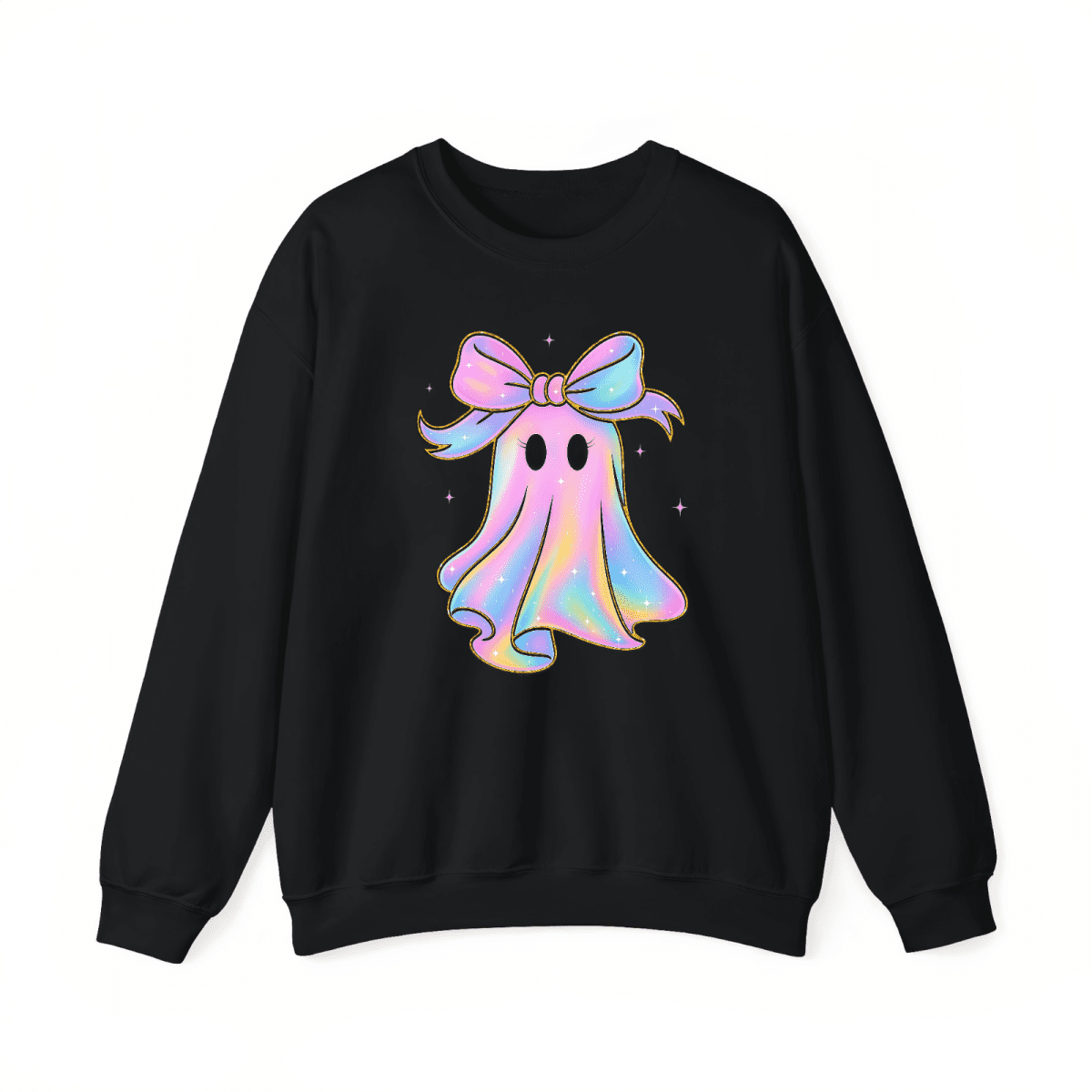 Ghost Pattern Round Neck Long Sleeve Sweater