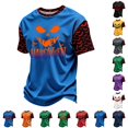 thumbnail image 1 of Halloween t-Shirt for Boys Girls Crewneck Short Sleeve Cute Cartoon Prints Fall Tops 12-13 Years, 1 of 4