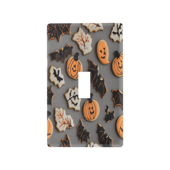 Halloween-themed Cutout Cookies Decorated Light Switch Cover Switch Plate Outlet Cover Plug Cover for Electrical Outlet