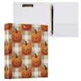 thumbnail image 1 of Halloween-themed Pumpkins 3 Ring Hardcover Binders 1.5in Round Rings for Letter-Size Folder Paper Organizer Pockets for Office Student Recipe, 1 of 9