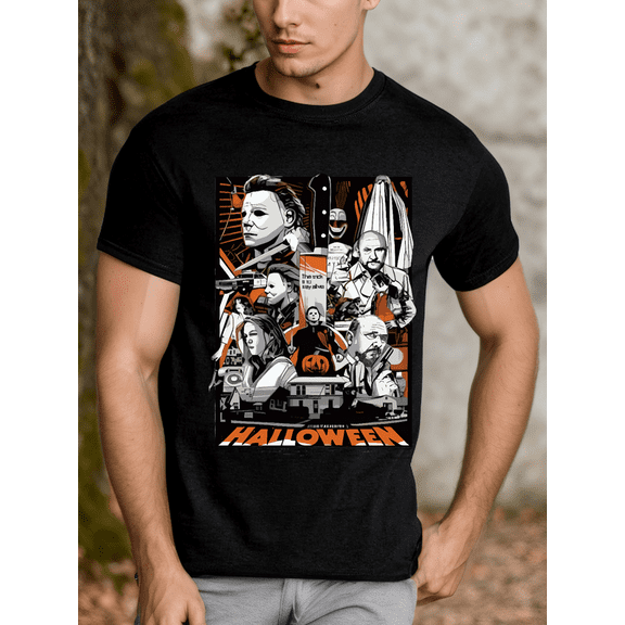 Halloween v70 T-shirt movie poster John Carpenter Men's