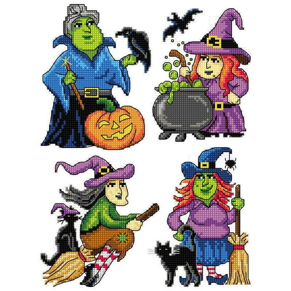 Halloween witches 160CS Counted Cross-Stitch Kit