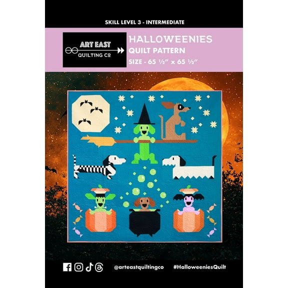 Halloweenies Quilt Pattern by Art East Quilting Co