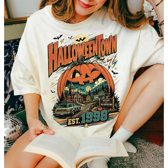 Halloweentown Est 1998 Shirt, Vintage Halloween Town Tee, Retro Pumpkin T-Shirt, Spooky Season Tee
