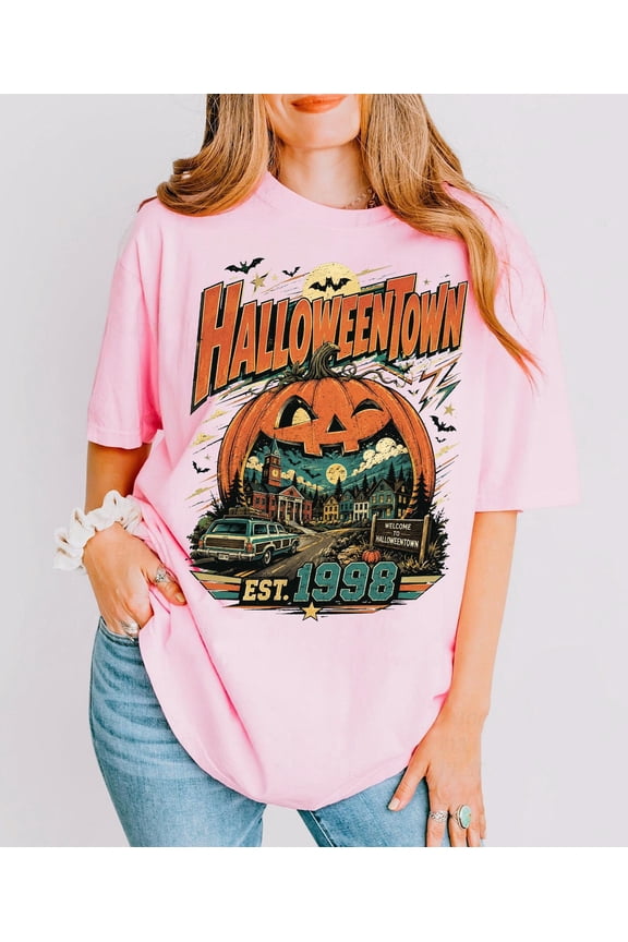 Halloweentown Est 1998 Shirt, Vintage Halloween Town Tee, Retro Pumpkin T-Shirt, Spooky Season Tee