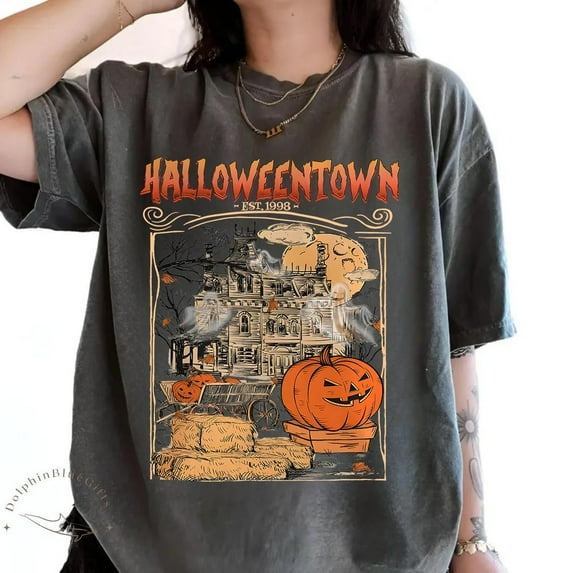 Halloweentown Est 1998 shirt, Halloweentown University, Halloweentown Shirt, Fall Shirt, Halloween Shirt,Charcoal Color,Size M