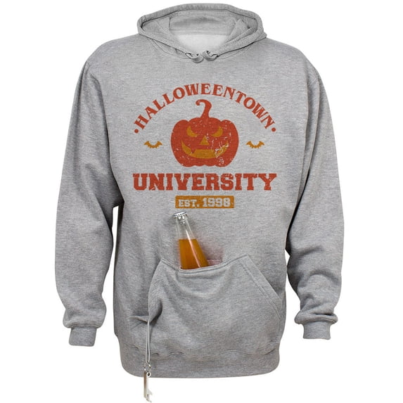 Halloweentown University Beer Holder Tailgate Hoodie Sweatshirt Unisex Large Oxford