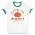 thumbnail image 1 of Halloweentown University Ringer Tee Shirt Unisex X-Large White/Kelly Green, 1 of 5