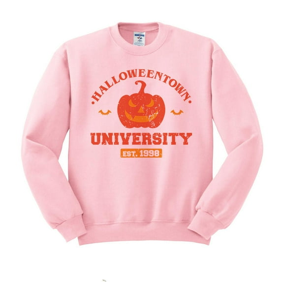 Halloweentown University Sweatshirt Unisex Small Pink