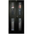 thumbnail image 1 of Hallowell 435W18SV-ME 400 Series Stationary SV Wardrobe Cabinet, 36W in. x 18D in. x 72H in. , 708 Midnight Ebony, Single Tier, Double Safety-View Door, 1-Wide, Knock-down, 1 of 1