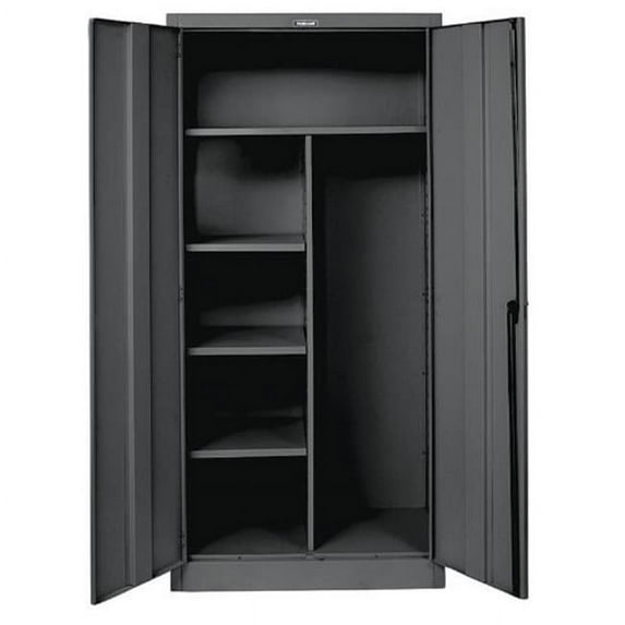 Hallowell 865C18A-ME 800 Series Stationary Combination Cabinet, 48 in. W x 18 in. D x 78 in. H, 708 Midnight Ebony, Single Tier, Double Solid Door, 1-Wide, Assembled