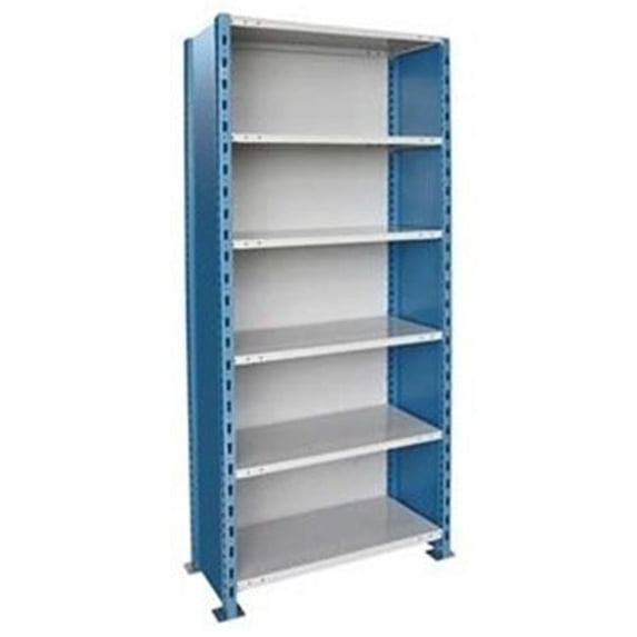 Hallowell AH7721-2407PB Hallowell H-Post High Capacity Shelving 48 in. W x 24 in. D x 87 in. H 707 Marine Blue Posts and Sides