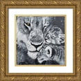 thumbnail image 1 of Hallowell, Britt 26x26 Gold Ornate Wood Framed with Double Matting Museum Art Print Titled - Lioness, 1 of 4