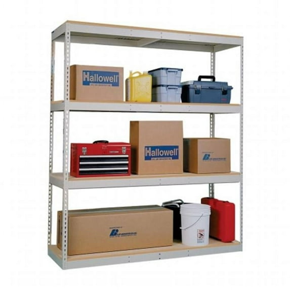 Hallowell DRCC963084-4S Rivetwell, Double Rivet Boltless Shelving with Center Support 96 inch W x 30 inch D x 84 inch H 729