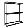 thumbnail image 1 of Hallowell DRHC482484-3A-ME Rivetwell, Double Rivet Boltless Shelving with Center Support 48 in. W x 24 in. D x 84 in. H 708 Midnight Ebony 3 Levels, 1 of 1