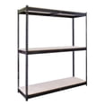 thumbnail image 1 of Hallowell DRHC482484-3S-P-ME Rivetwell, Double Rivet Boltless Shelving with Center Support 48 in. W x 24 in. D x 84 in. H 708 Midnight Ebony 3 Levels, 1 of 1