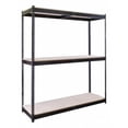 thumbnail image 1 of Hallowell DRHC601884-3S-P-ME Rivetwell, Double Rivet Boltless Shelving with Center Support 60 in. W x 18 in. D x 84 in. H 708 Midnight Ebony 3 Levels, 1 of 1