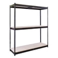 thumbnail image 1 of Hallowell DRHC603684-3A-P-ME Rivetwell, Double Rivet Boltless Shelving with Center Support 60 in. W x 36 in. D x 84 in. H 708 Midnight Ebony 3 Levels, 1 of 1